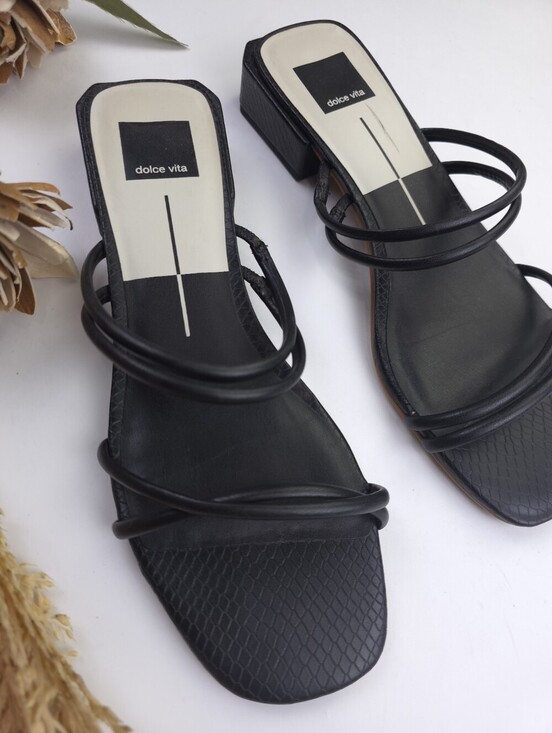 Dolce Vita Shoes - Dolce Vita Black Multi-Strap Block Heel Sandal Sz 9m